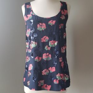 DKNY Floral Sequin Tank